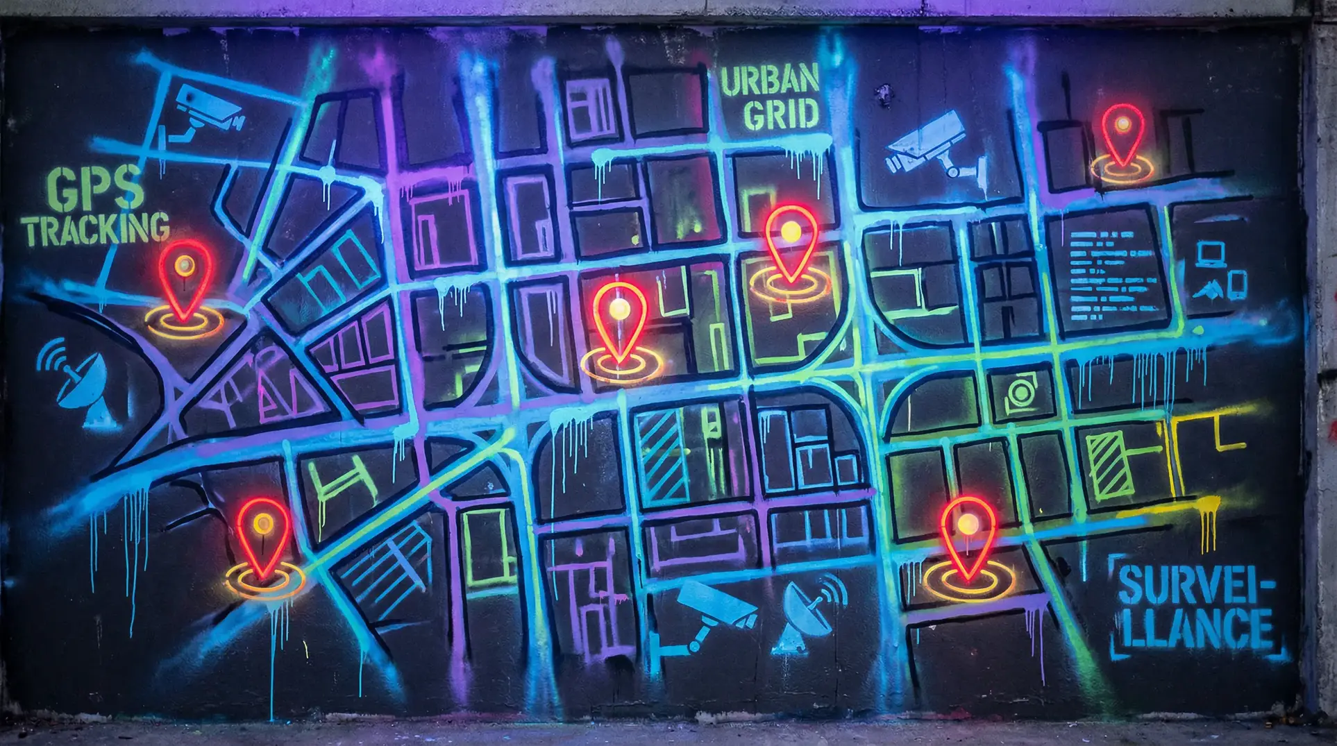 神马影院午夜理论二 狗仔追踪地图 - 城市涂鸦风格